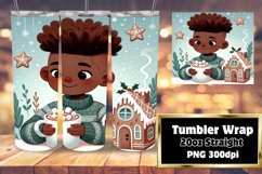 Melanin Snow Celebration Tumbler Wrap 20oz Product Image 1
