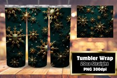 Christmas Snowflakes Bliss Tumbler Wrap 20oz Product Image 1