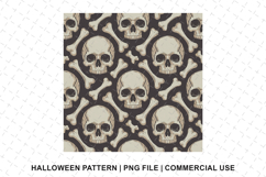 Halloween Skull Pattern Png | Sublimation | Digital Paper Product Image 1