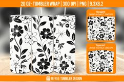 Flowers Tumbler Wrap Designs, Sublimation Wrap Product Image 1