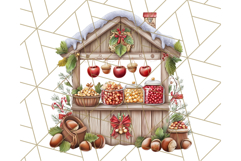 Cozy Christmas Market Stall Clipart PNG, Holiday Art Png Product Image 5