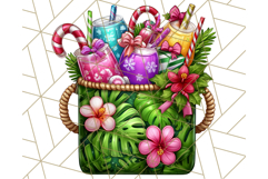 Summer Christmas Clipart PNG, Tropical Holiday Art Clip Art Product Image 5