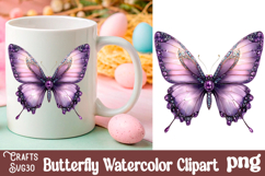 Butterfly Flowers Clipart Sublimation png Butterfly Clip Art Product Image 1