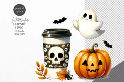 Halloween clipart, Coffee clipart, Autumn clipart Product Image 1