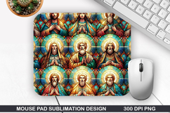 Mouse Pad Sublimation, Jesus Mouse Pad PNG Design Product Image 1