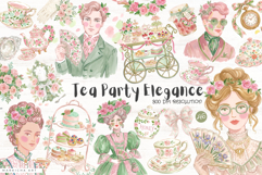Garden Tea Party Elegance Clipart Product Image 1