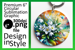 Trendy Circle Coaster PNG Design , Flowers Product Image 1
