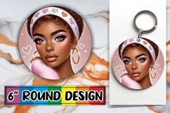Bright Ornaments Round Sublimation, Love Girl Product Image 1