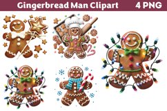 Gingerbread Man Clipart PNG Product Image 1