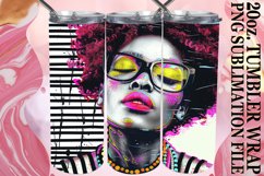 Portrait Elegance: Melanin Queen Tumbler Sublimation, 20oz Product Image 1