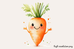 Carrot Watercolor Cliparts Bundle PNG Product Image 11