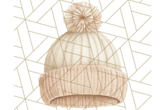 Watercolor Winter Hats and Scarves Clipart PNG Product Image 5