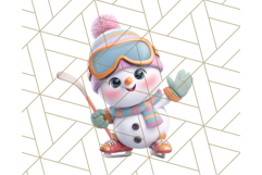 Adorable Snowman Character PNG Clipart Product Image 5