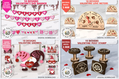 Valentine&#039;s Day Mega Bundle laser cut. 3D Love home decor Product Image 8