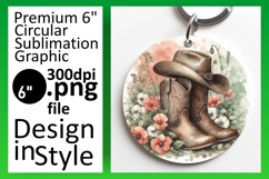 Sophisticated Round Design Keychain Art , Western Product Image 1
