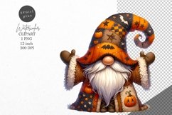 Halloween clipart, Halloween gnome clipart, Gnome clipart Product Image 1