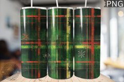 Green Christmas Plaid Tumbler Wrap -High Quality 300 Dpi Product Image 1