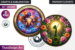 International Women's Day Round Cliparts &amp; Backgrounds PNG Product Image 1