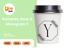 Romantic Rose Monogram Art Product Image 1