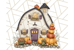 Halloween Cottagecore Barn PNG Clipart, Fall Style Product Image 5