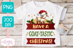 Have a goattastic Christmas PNG, Cute Christmas goat PNG Product Image 2