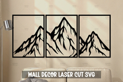 Mountain Wall Art SVG | Laser Cut Decor Template Product Image 1