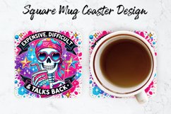 Skull Mug coaster | Coaster | Sublimation Design Product Image 1