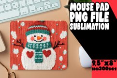 Cozy Mouse Pad Sublimation Ideas, Snowman Product Image 1