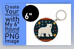 Charming Round Design Keychain PNG , Holiday Product Image 1