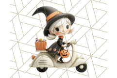 Retro Halloween Clipart Vintage PNG Graphics, 50s Holiday Product Image 5