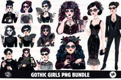 Gothic Girls Clipart Product Image 1