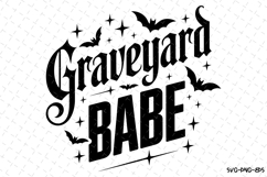 Graveyard Babe Svg | Halloween Svg | Svg Cut Files Product Image 1