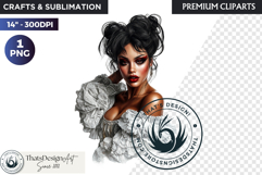 French Cancan cabaret Girl Clipart PNG, Burlesque woman Product Image 1