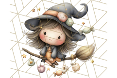 Spooky Little Witches Halloween Clipart PNG Product Image 5