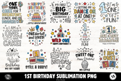 1st Birthday Sublimation PNG Bundle Product Image 1