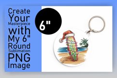 Trendy Keychain Round Design Artwork , Holiday Product Image 1