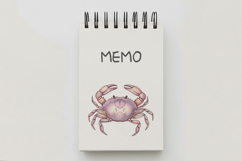 Cute Ocean Crab Pink Marine Animal Pincer PNG Summer Product Image 5