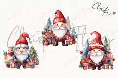 Watercolor Christmas Gnomes Clipart | Watercolor Christmas Product Image 3