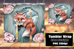Handcrafted 20oz Tumbler Design , Animals In Wall Product Image 1