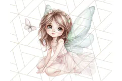 Pastel Fairies and Butterflies PNG, Spring Fantasy Clipart Product Image 5