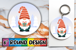 Bright Ornaments Round Sublimation PNG, Gnomes Product Image 1