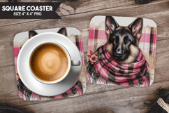 Cute Dogs Square Coaster PNG Bundle, Pet Coaster Design Product Image 10