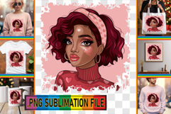 Dazzling TSHIRT Designs PNG, Afro Girl Product Image 1