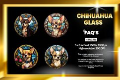 Chihuahua Dog Stained Glass - 04 Variations Product Image 1