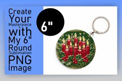 Chic Keychain Circle Design Template , 3D Xmas Product Image 1