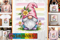 Joyful TOTE BAG Gift Ideas PNG, Easter Gnomes Product Image 1