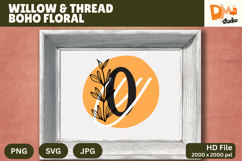 Willow &amp; Thread Boho Floral Monogram Product Image 1