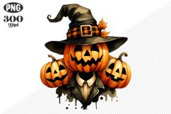 Halloween Pumpkins Sublimation - Clipart PNG Design Product Image 1