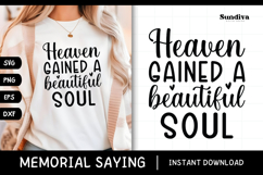 Heartfelt Memorial Quote SVG | Beautiful Soul Product Image 1