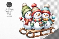 Christmas clipart|Snowman clipart|Christmas sublimation Product Image 1